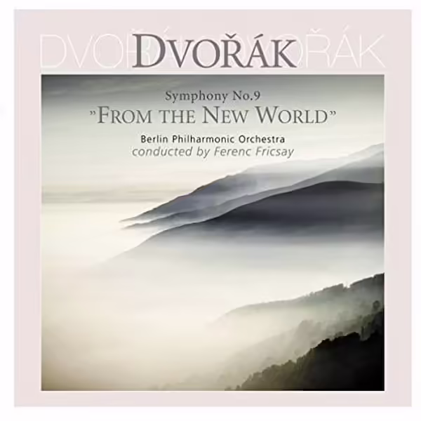 A view of a foggy mountainside with a light beige border around the cover.